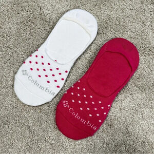 NWOT Columbia Women's Dottie 2 Pair Casual Liner Socks Cactus Pink